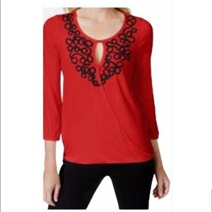 Cable & Gauge Blouse Embroidery Black Trim Ref Size S